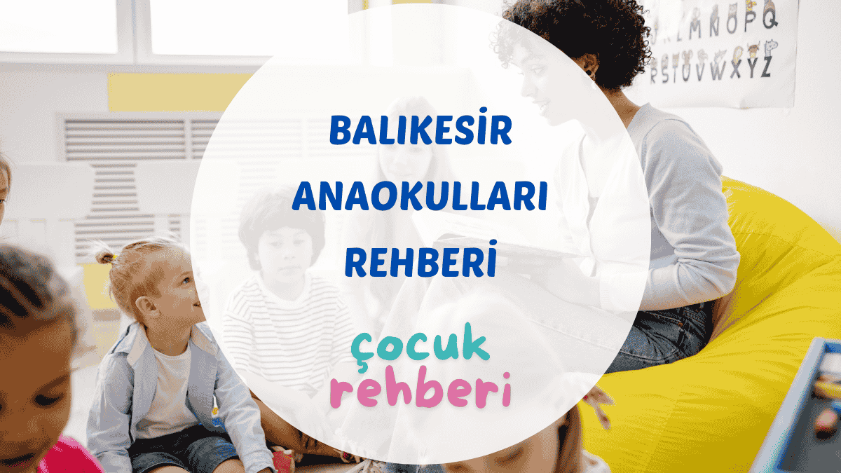 Balıkesir anaokulları rehberi için hazırlanan kapak görseli, öğretmenleri ile birlikte zeytin temalı etkinlik yapan çocuklar.