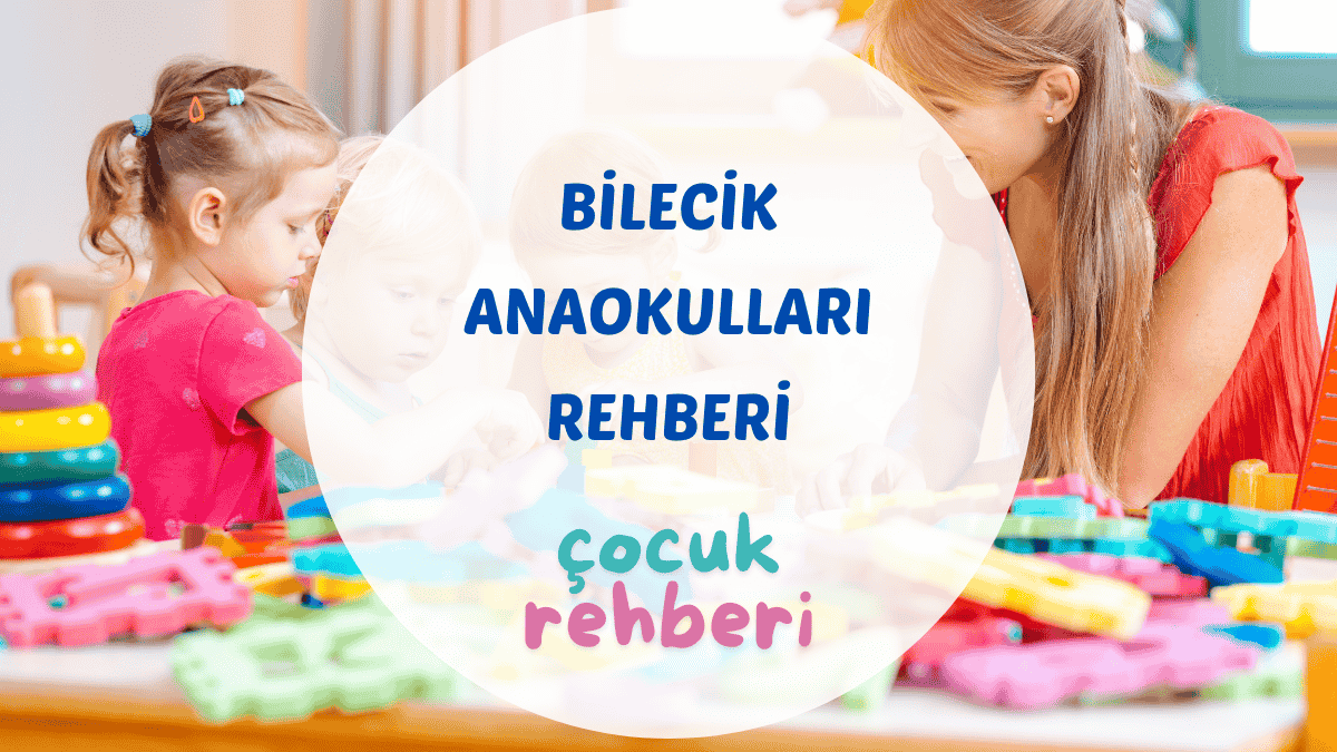 Bilecik anaokulları rehberi için hazırlanan kapak görseli, Şeyh Edebali Türbesi temalı etkinlik yapan çocuklar.