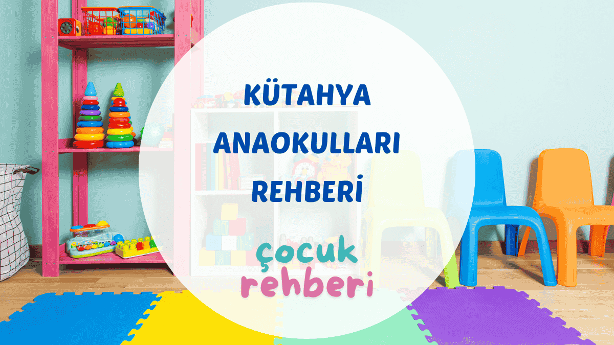 Kütahya anaokulları rehberi için kullanılan kapak görseli, sınıflarında etkinlik yapan öğretmen ve öğrenciler.